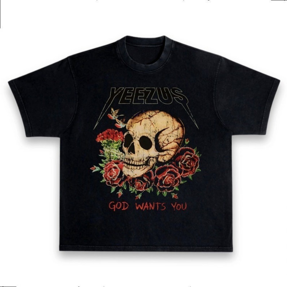 Kanye West Ye Yeezus Tour Skull And Roses Premium